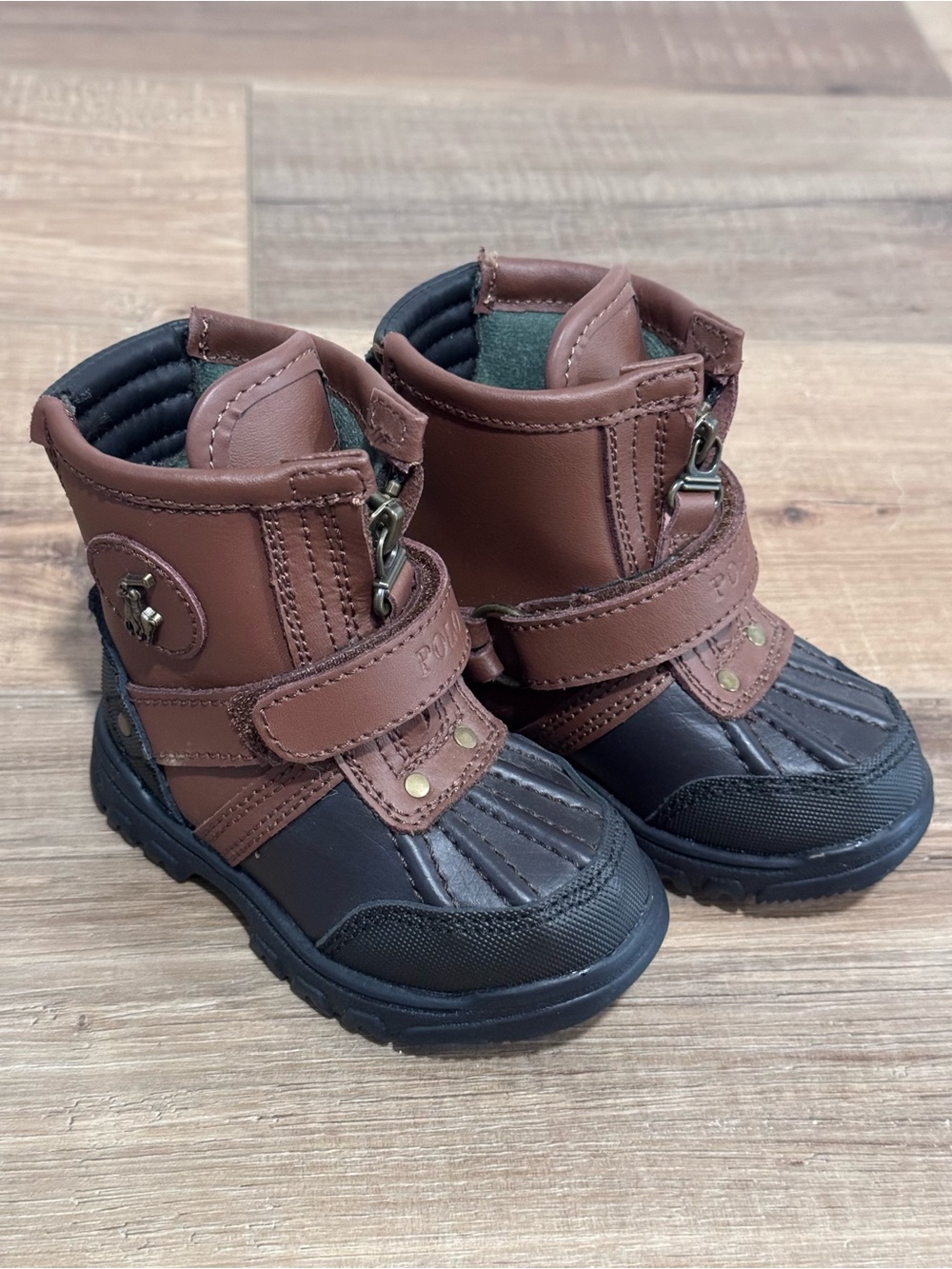 Polo by Ralph Lauren Conquered Hi Brown and Black Baby Boots